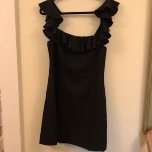 French Connection black ruffle dress